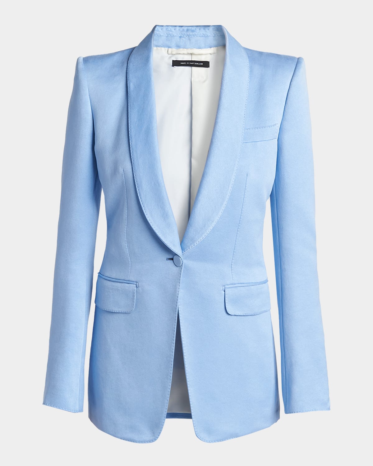 Tom Ford Cotton Velvet Single-breasted Blazer In Blue