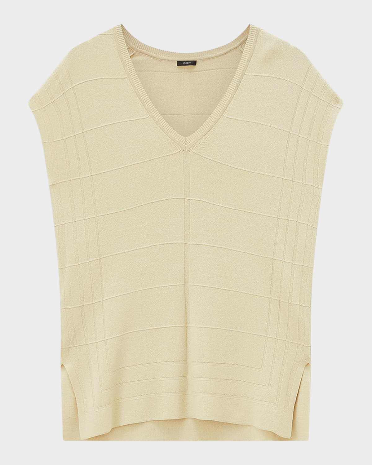 Joseph V-neck Stretch Viscose Top In Neutral