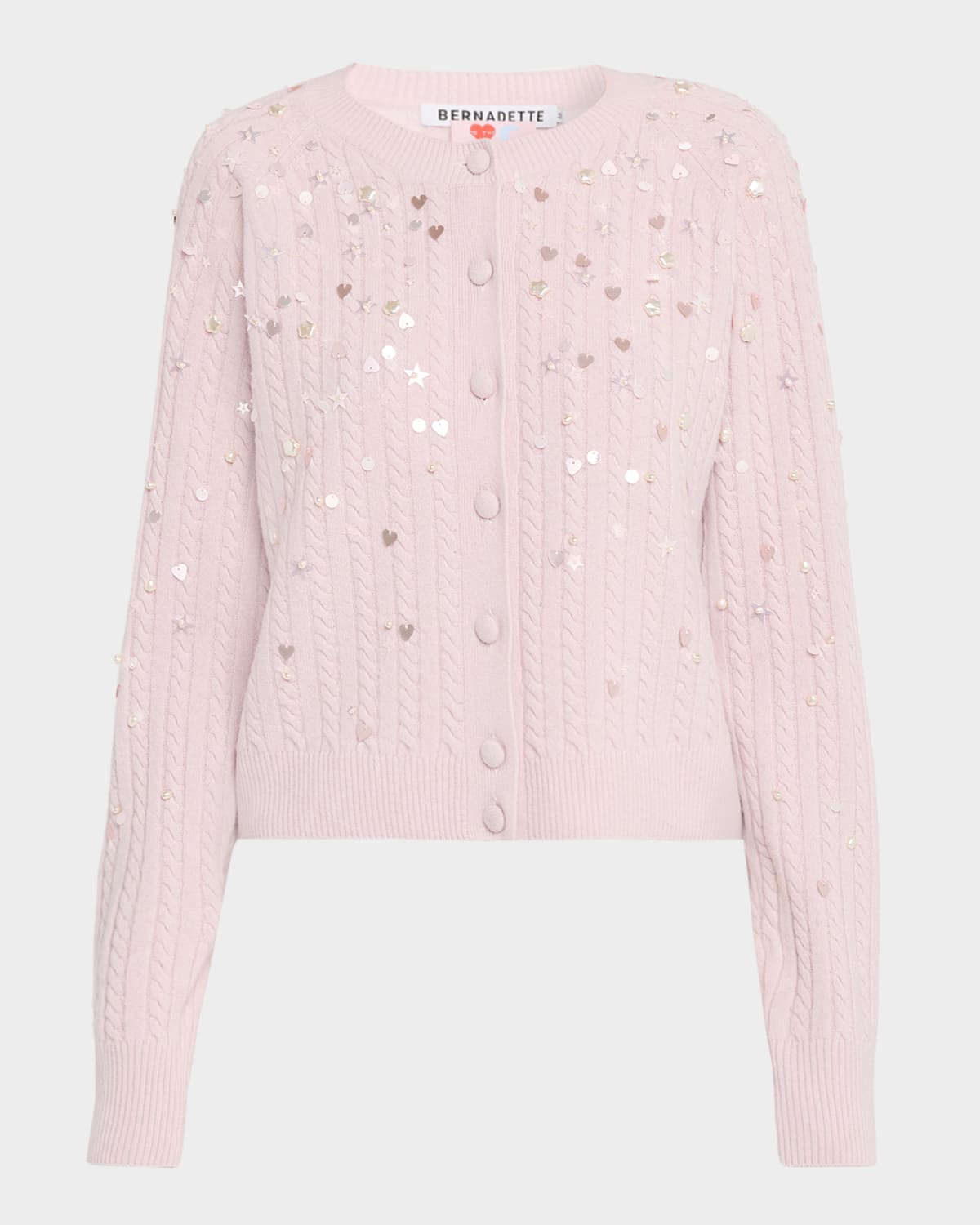 BERNADETTE Gilbert Embellished Crewneck Cardigan
