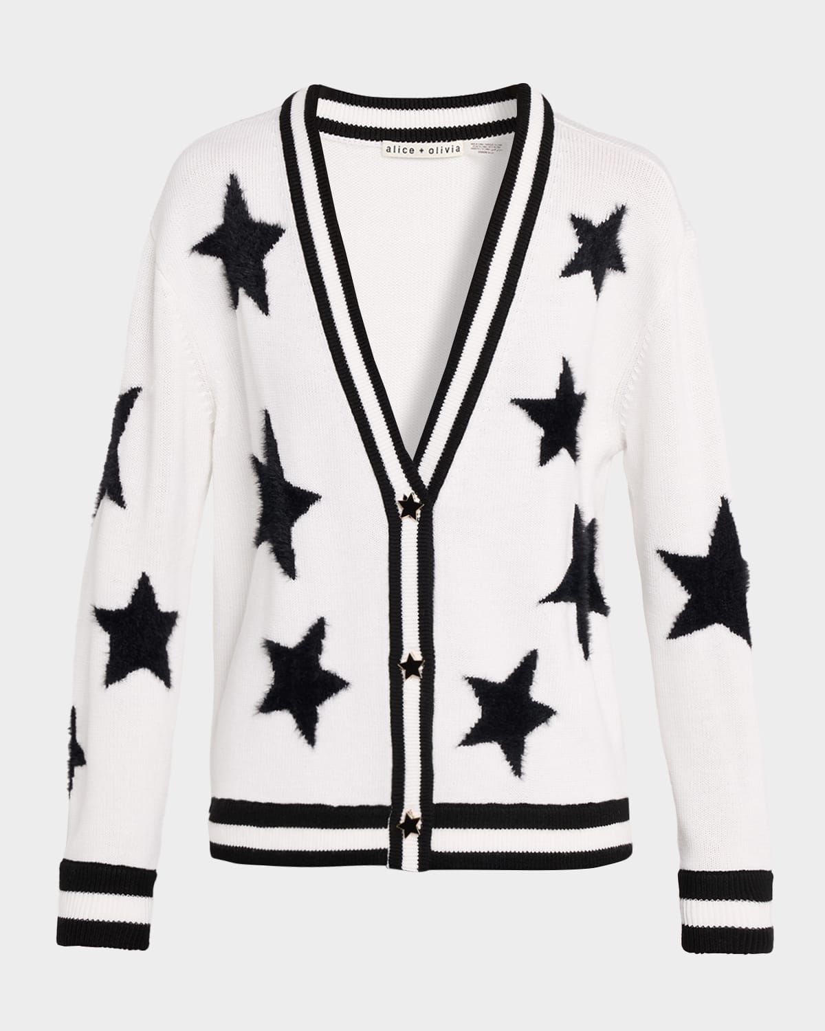 ALICE + OLIVIA Bradley Star Wool-Blend Cardigan