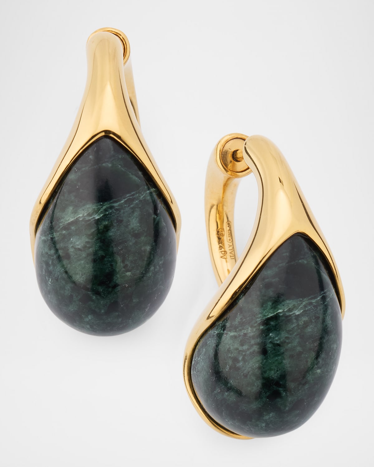 Bottega Veneta Drop Marble Earrings, Green