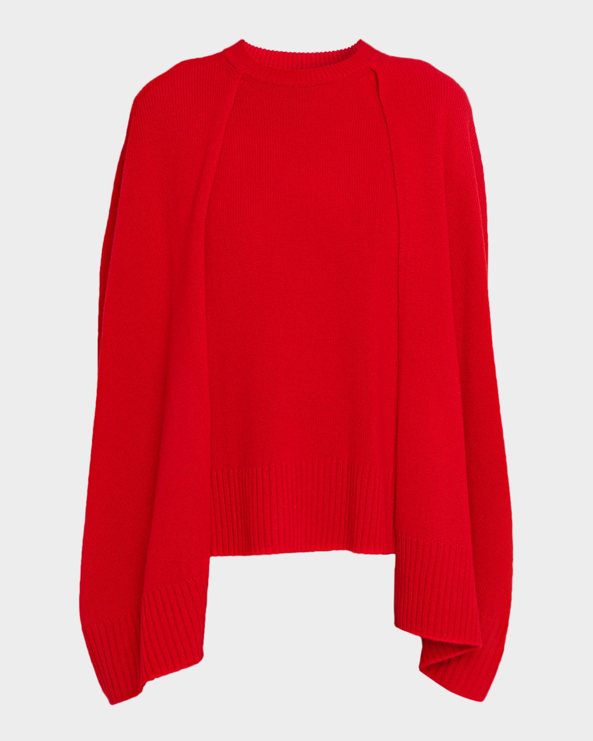 Toteme Cashmere Crewneck Cape Sweater
