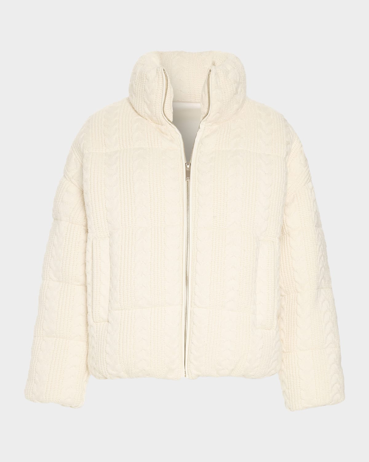 Ramy Brook Eliana Cable Knit Puffer Coat