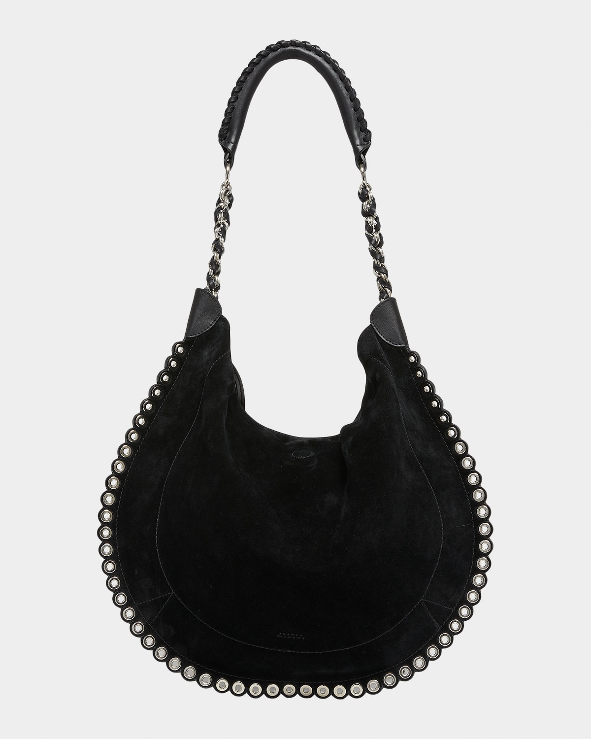Isabel Marant Oskan Studded Soft Suede Hobo Bag