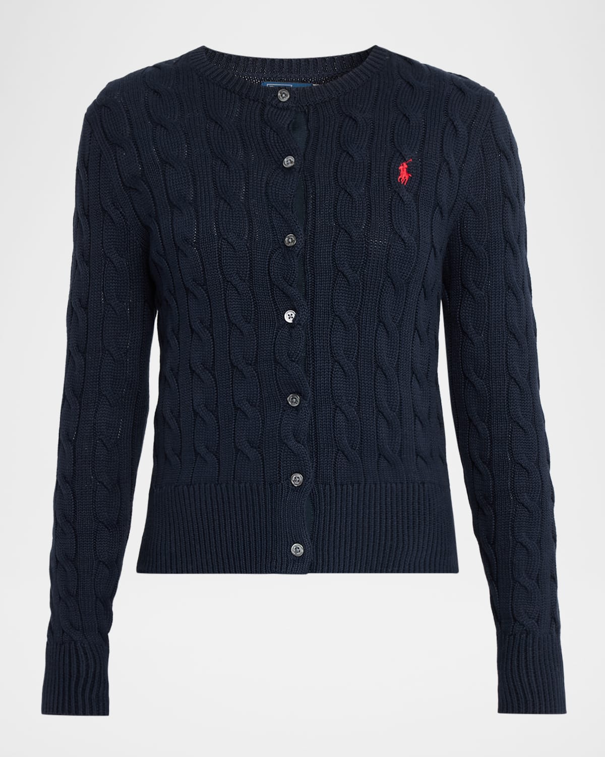 Polo Ralph Lauren Cable-knit Cotton Crewneck Cardigan