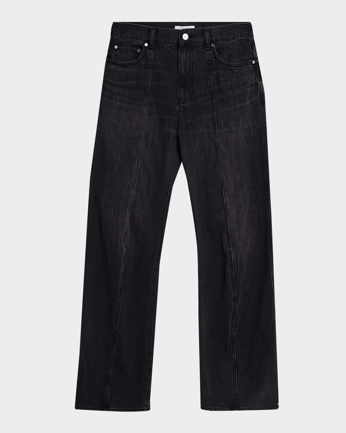 Helmut Lang Men's Center-seam Straight Leg Jeans In Black