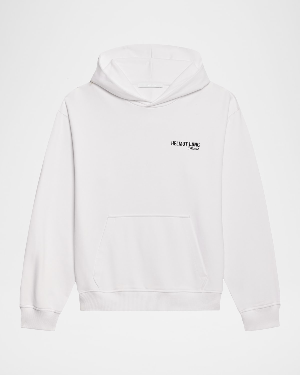 Helmut Lang Ski Map Compact Fleece Graphic Hoodie In White