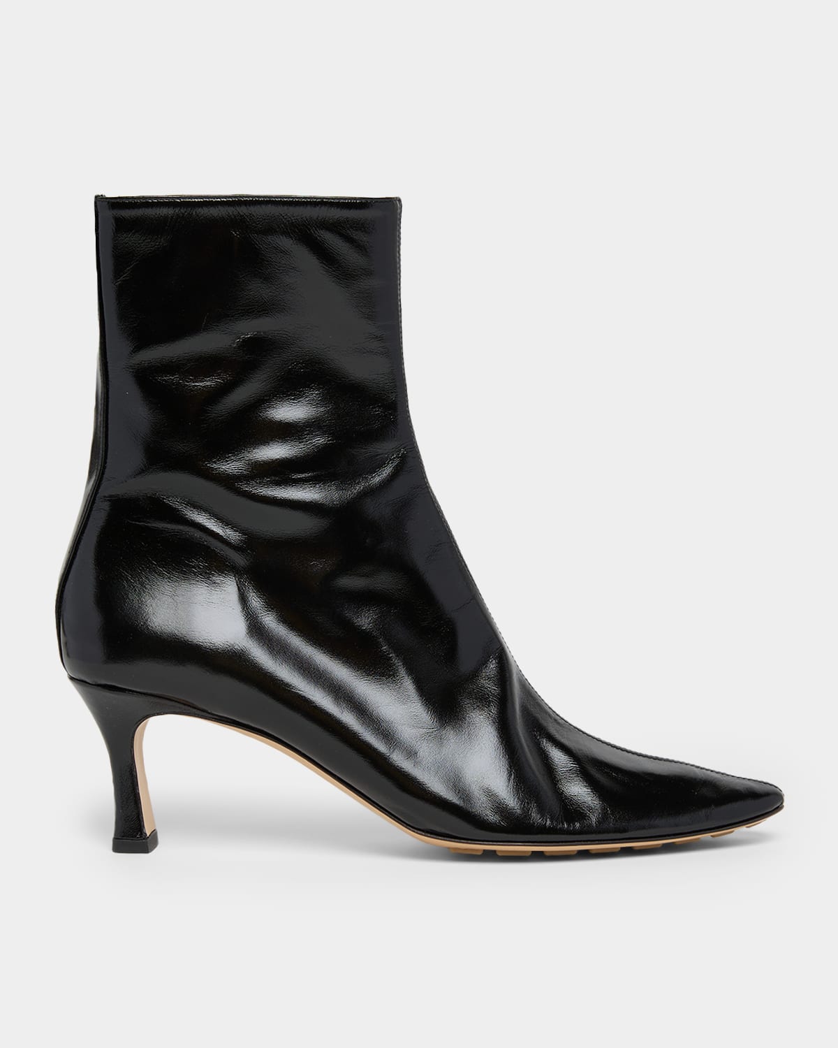 Bottega Veneta Leather Sofia Ankle Boots 60 In Black