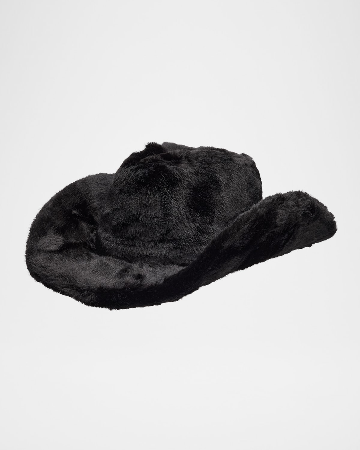 Jocelyn Faux Fur Cowboy Hat In Black