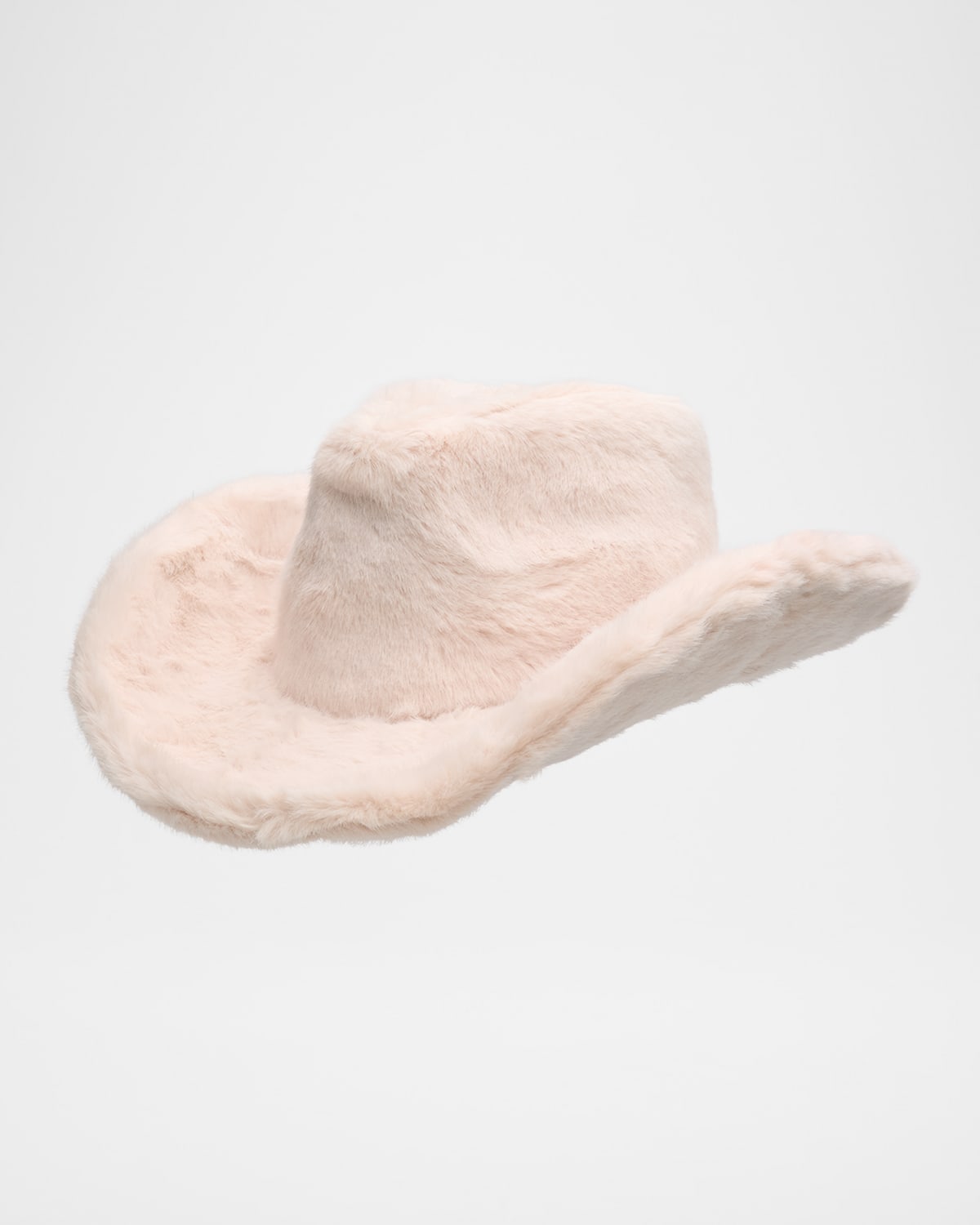 Jocelyn Faux Fur Cowboy Hat In White