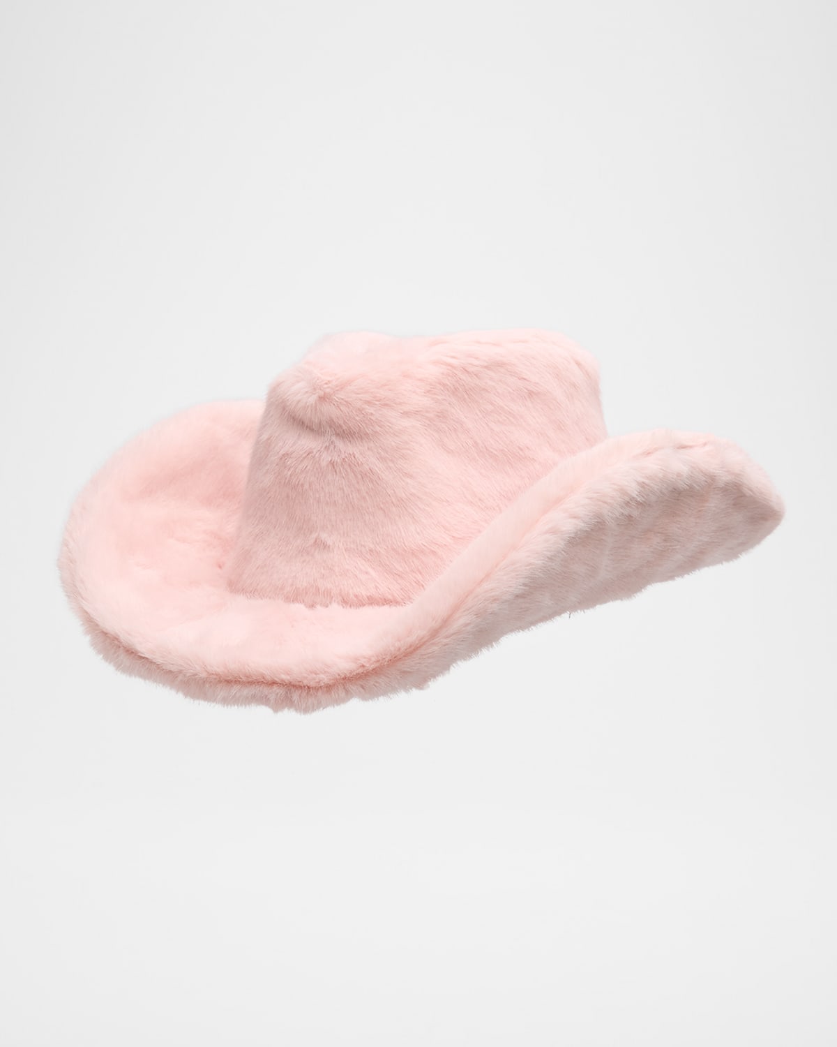 Jocelyn Faux Fur Cowboy Hat In Pink