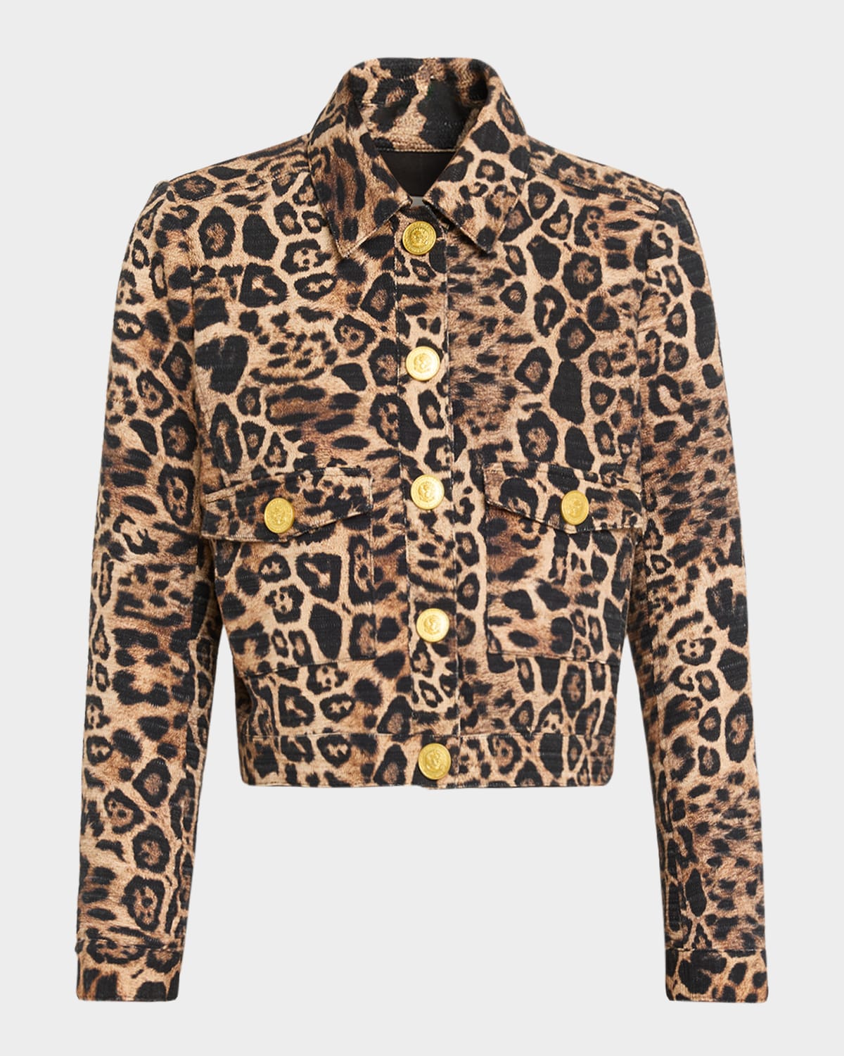 L'agence Cyra Leopard Tweed Low-rise Mini Skirt