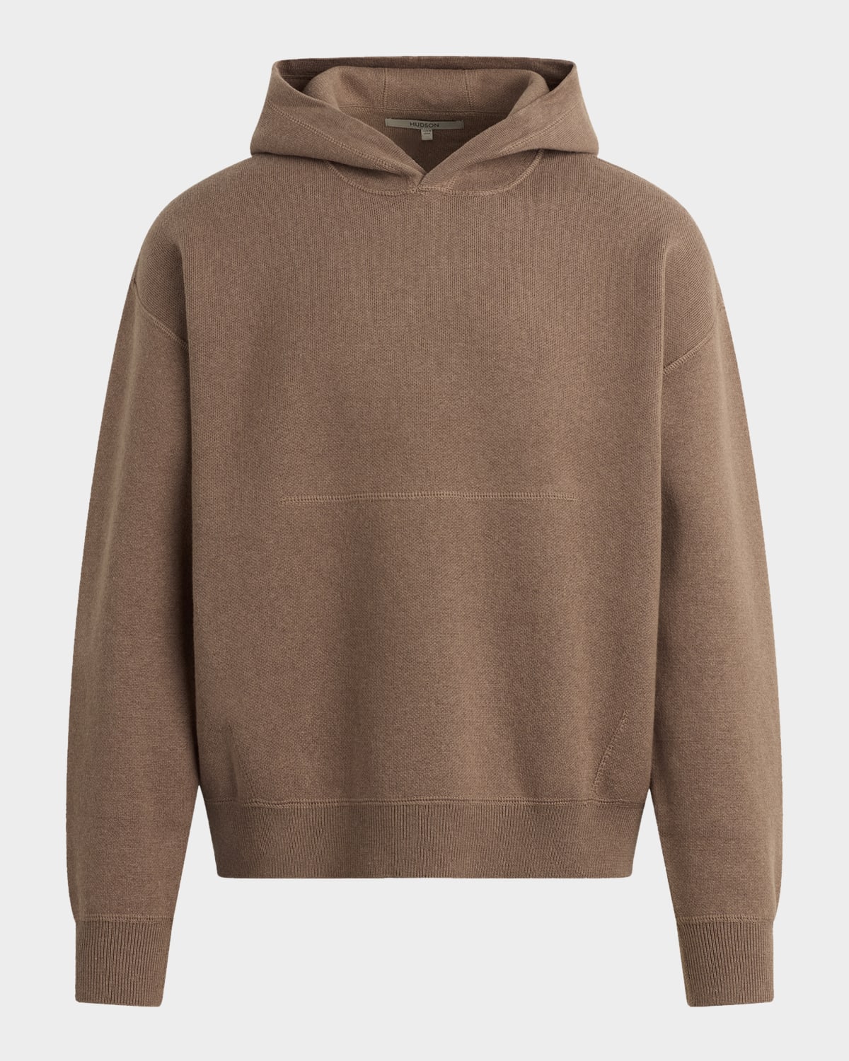 Hudson Double Knit Hoodie In Brown