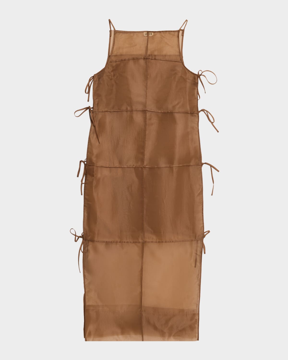 STAUD Chandler Paneled Sheer Maxi Dress