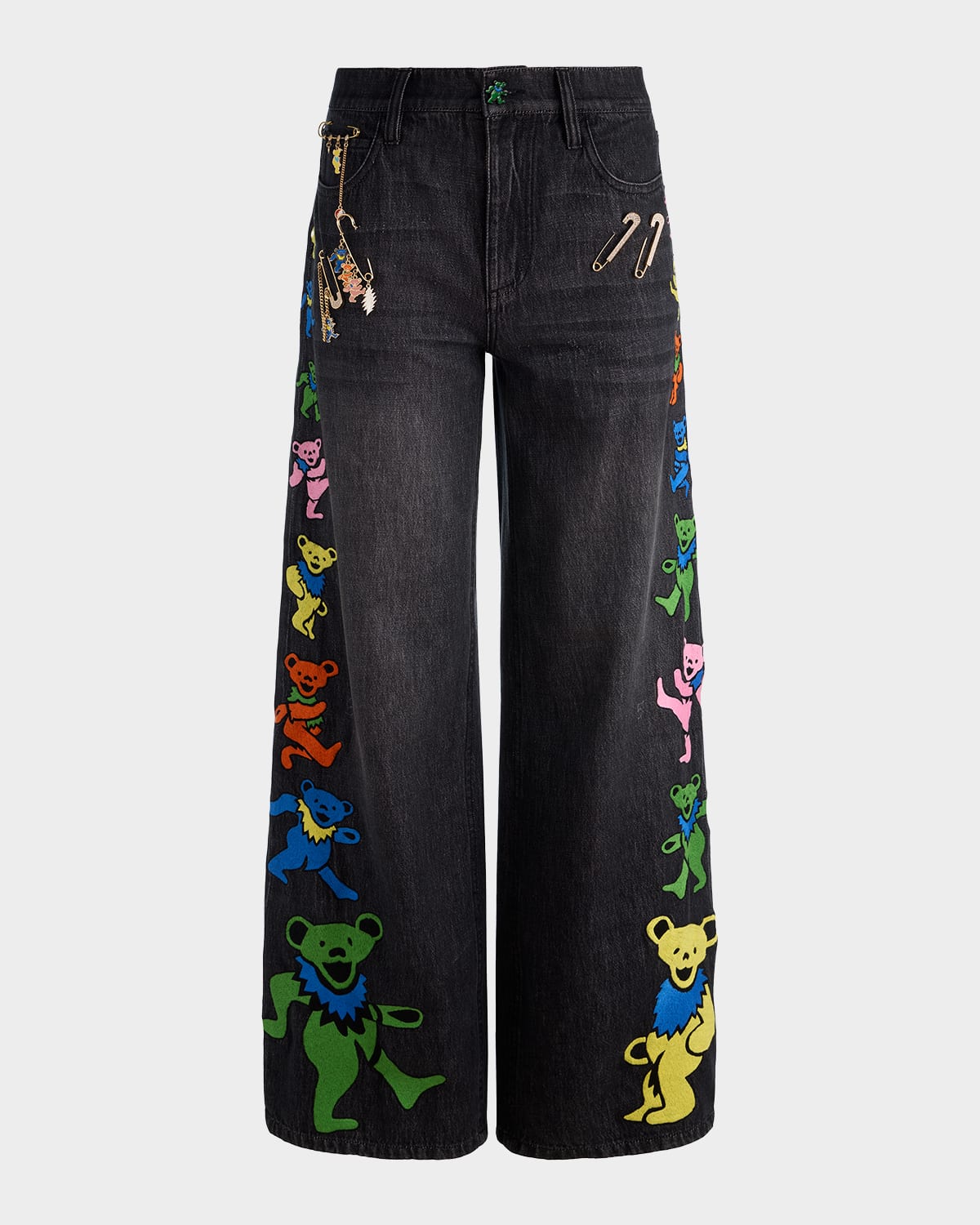 Alice + Olivia x Grateful Dead Amazing Low-Rise Baggy Jeans