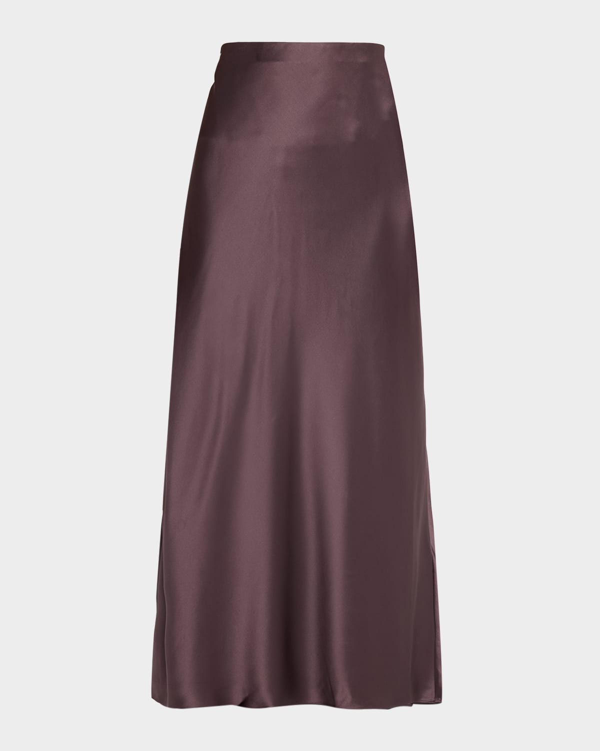 Reiss Saskia A-line Satin Maxi Slip Skirt In Purple
