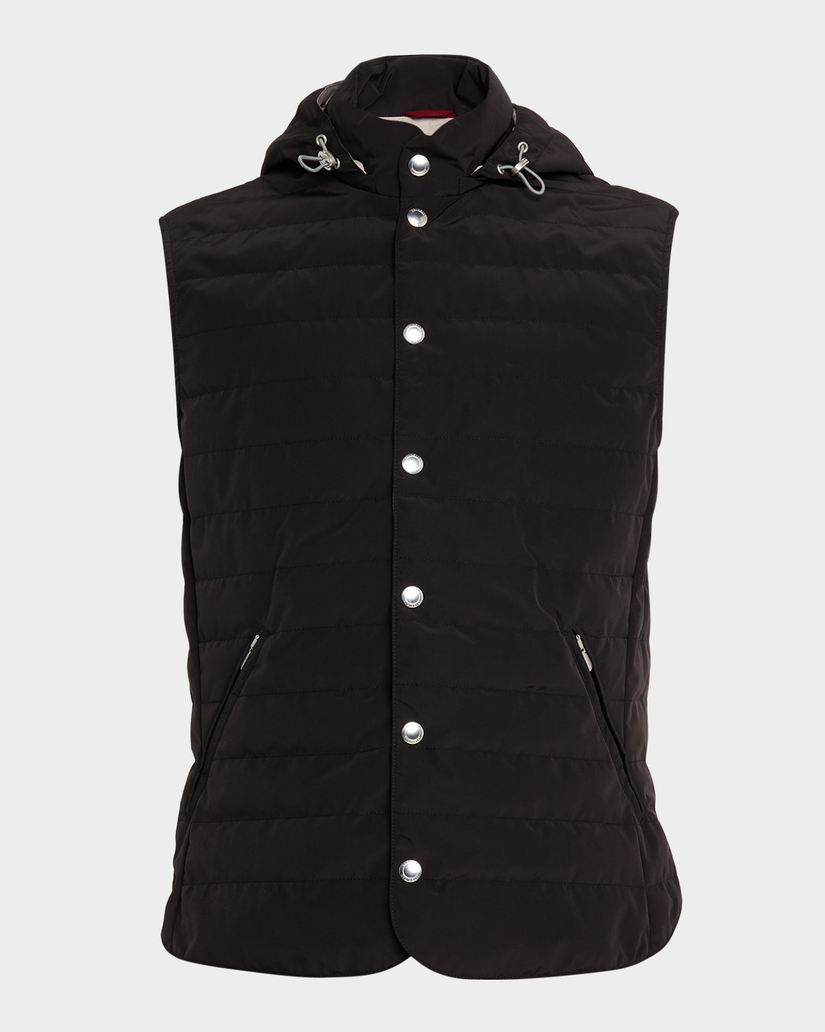 Brunello Cucinelli en 's Down Quilted Vest with Hood