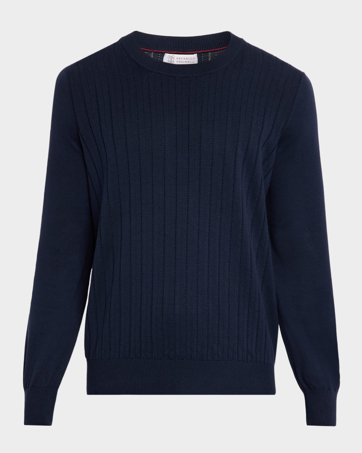 Brunello Cucinelli Men 's Cotton Rib Crewneck Sweater