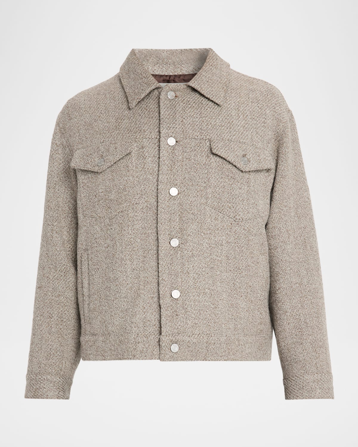 FRAME Men 's Wool Tweed Trucker Jacket