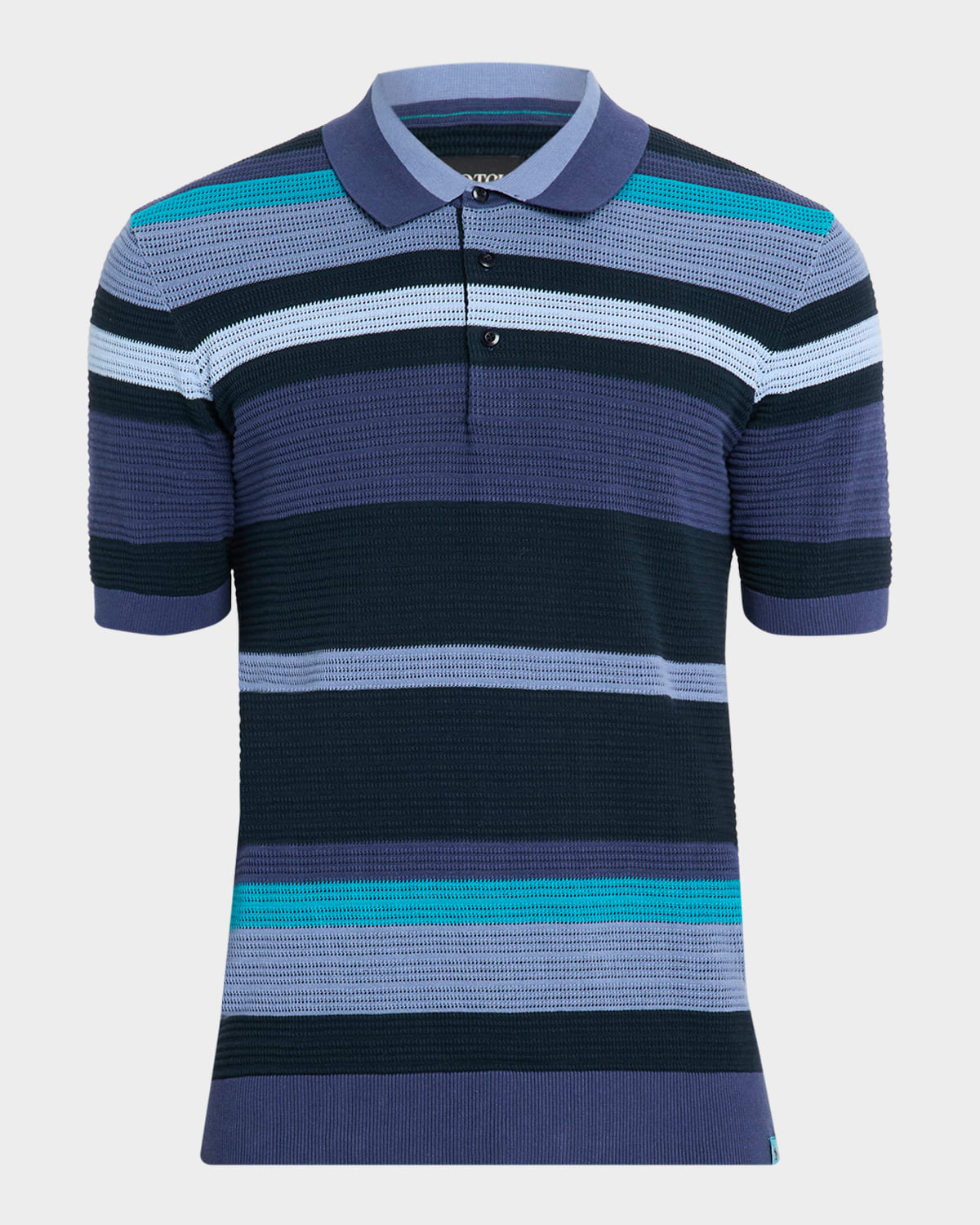 Scotch & Soda Men 's Stripe Knit Classic-Fit Polo Shirt