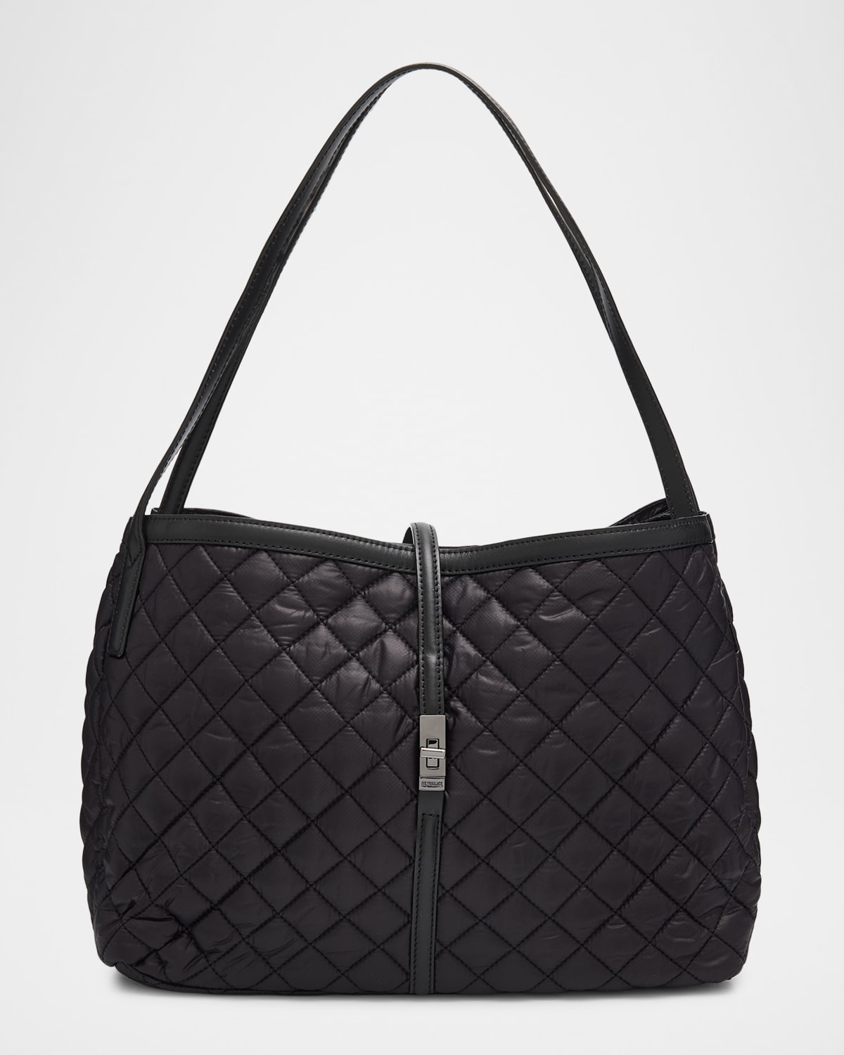 Mz Wallace Astor East-west Quilted Tote Bag In Black