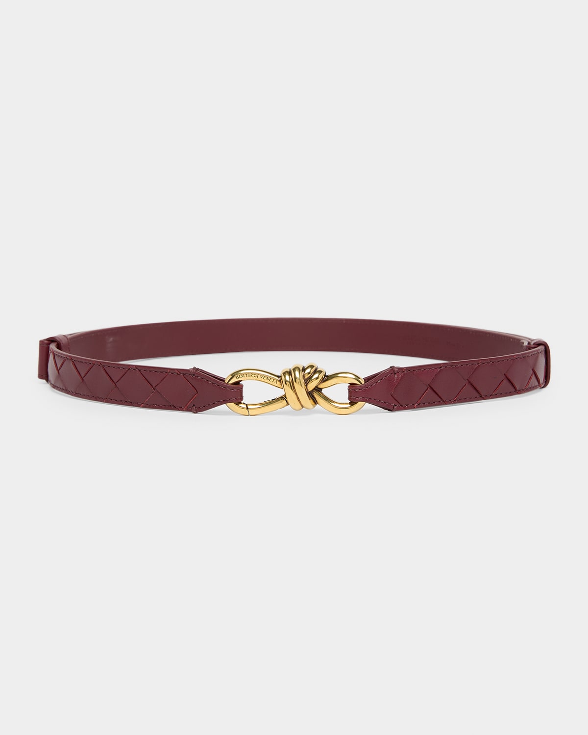 Bottega Veneta Andiamo Intrecciato Leather Belt