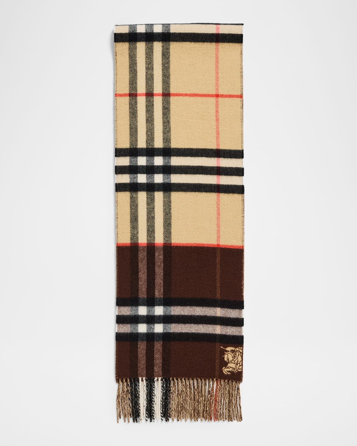 Burberry Contrast Check Cashmere Scarf