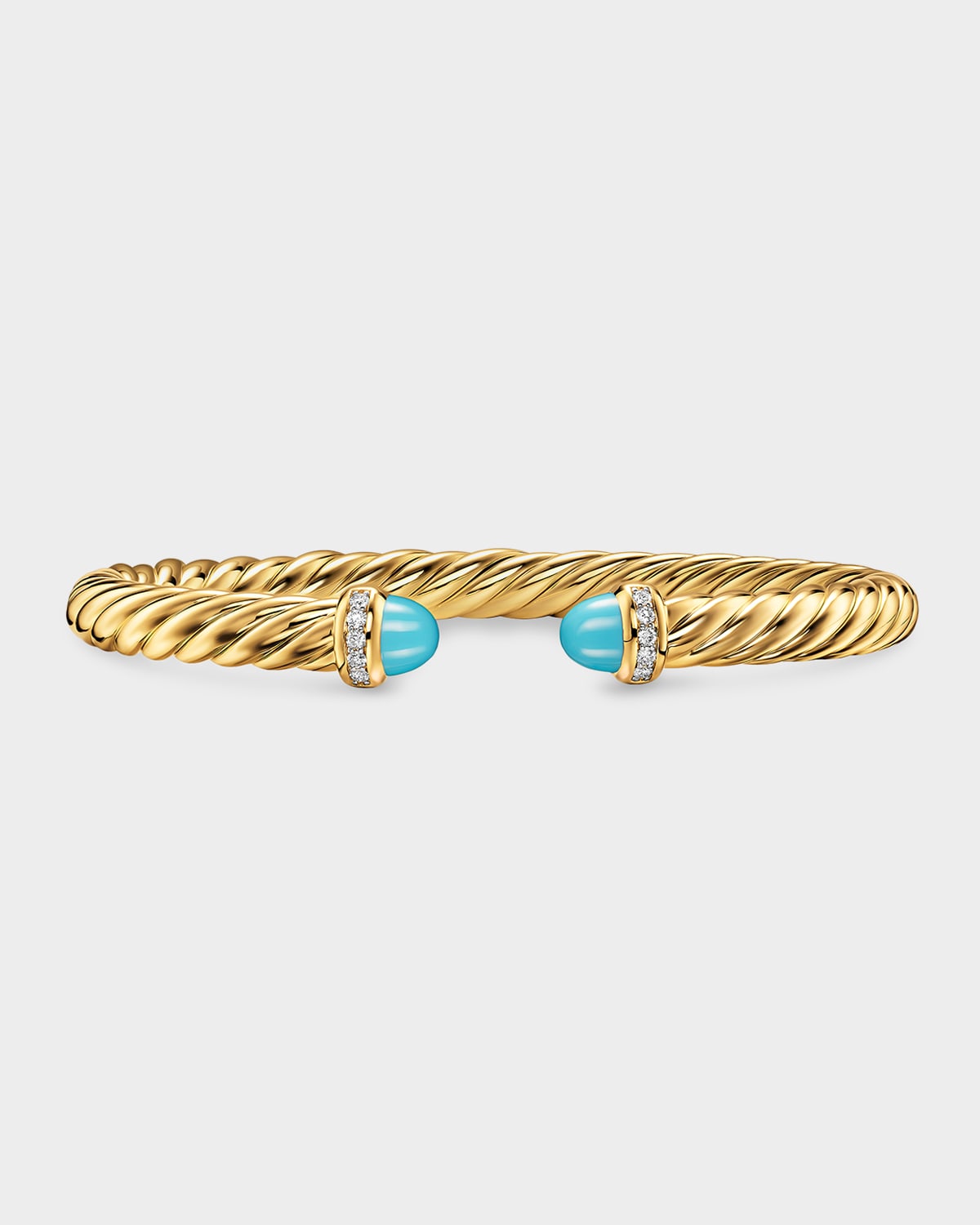 David Yurman Cablespira Flex Bracelet with Gemstones and Diamonds in 18K Gold