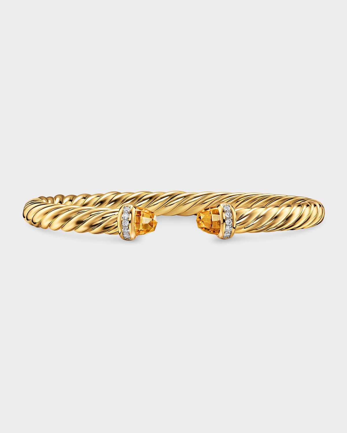 David Yurman Cablespira Flex Bracelet with Gemstones and Diamonds in 18K Gold