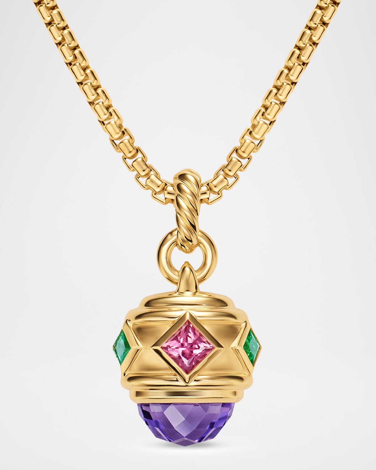 David Yurman Renaissance Amulet with Gemstones in 18K Gold, 29mm