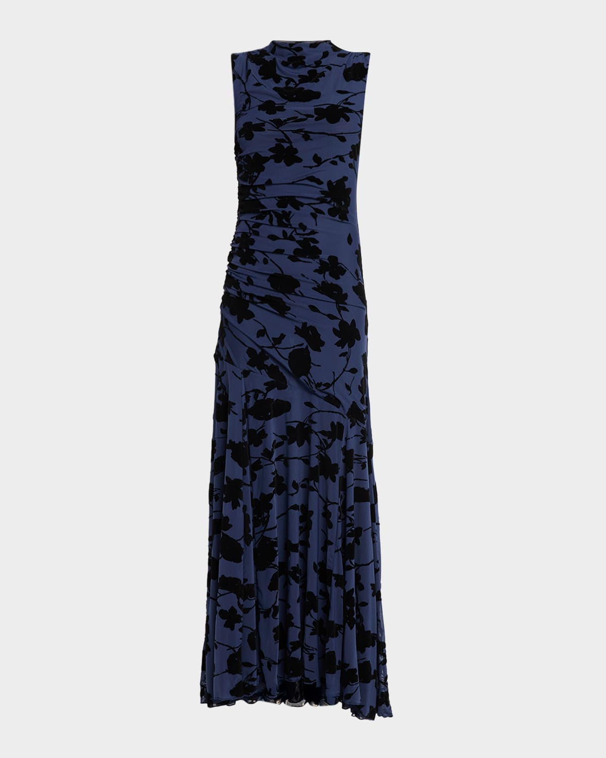 Rails Cosmos Ruched Floral Velvet Maxi Dress