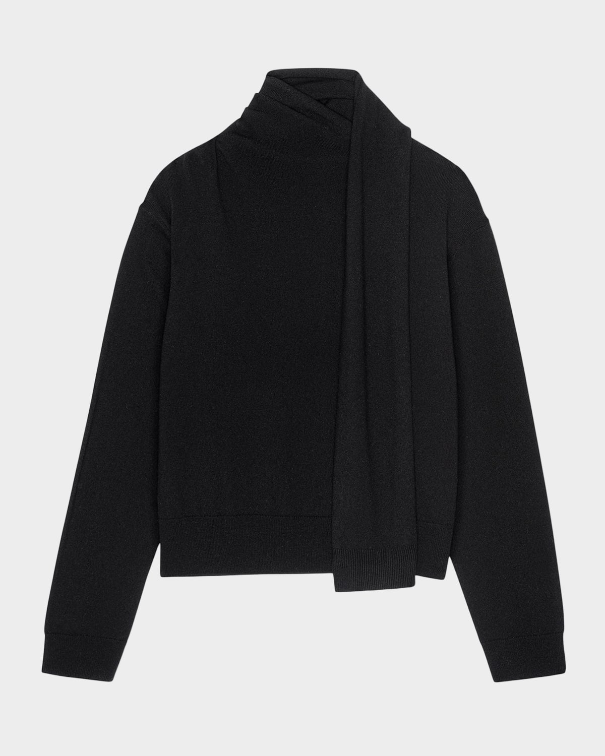 Rails Cortina Wool-cashmere Scarf Sweater In Black