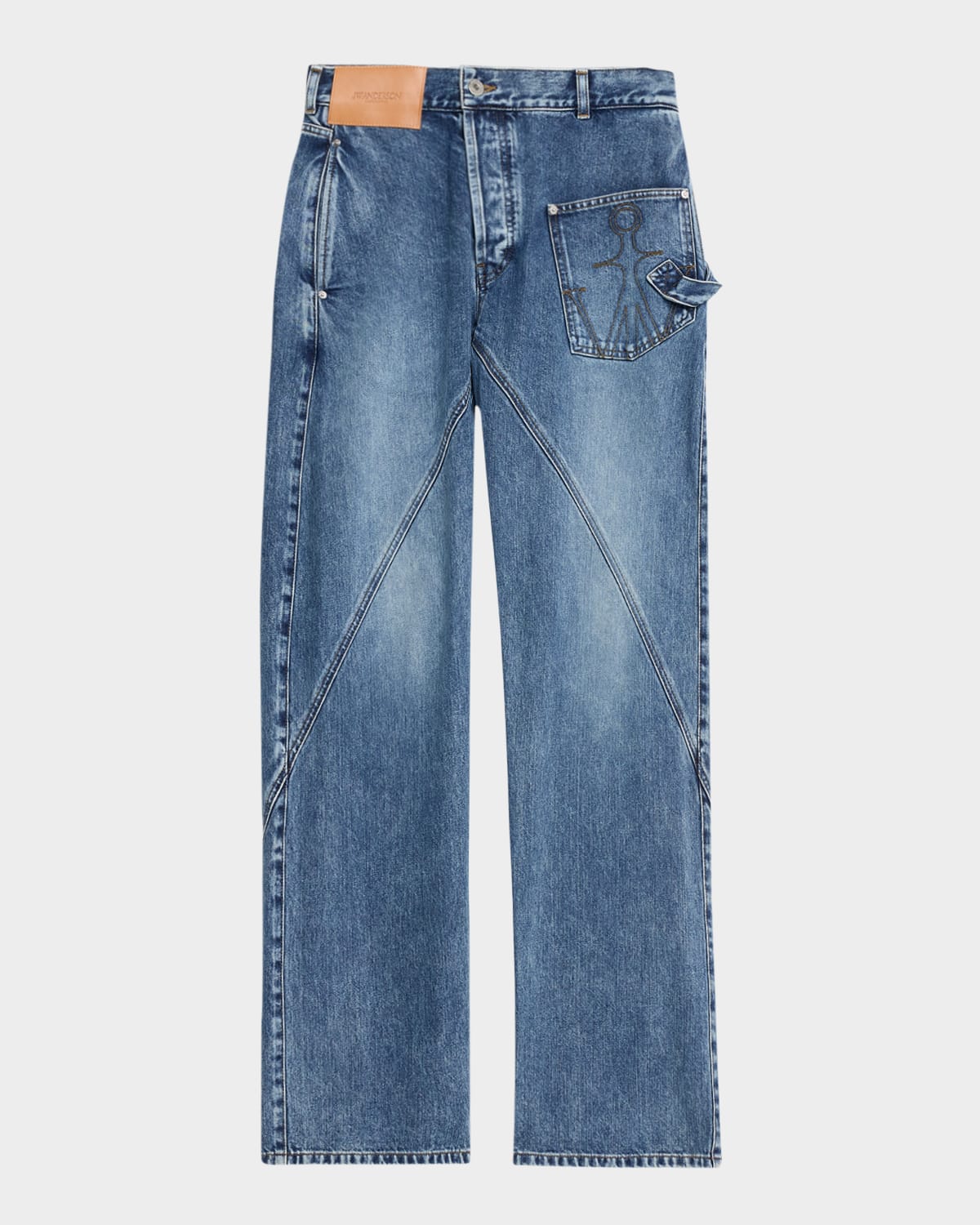JW Anderson Twisted Straight-Leg Workwear Jeans