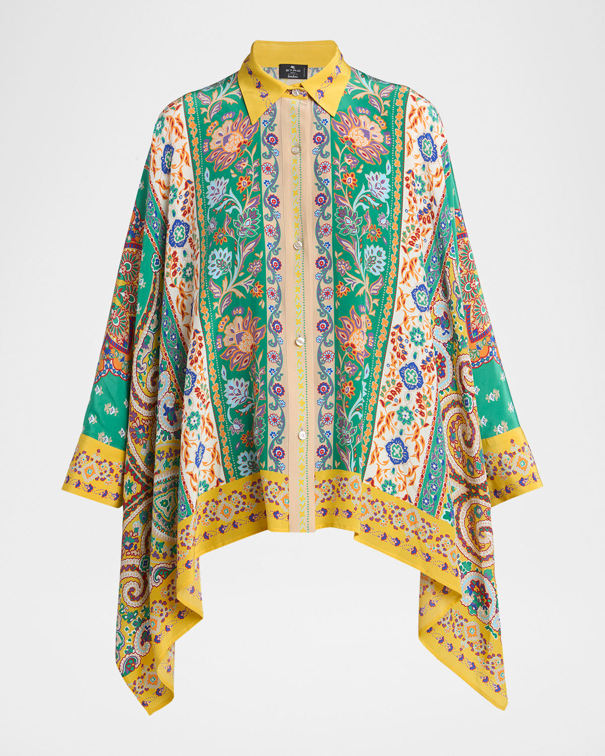 Etro Collared Paisley Silk Shirt