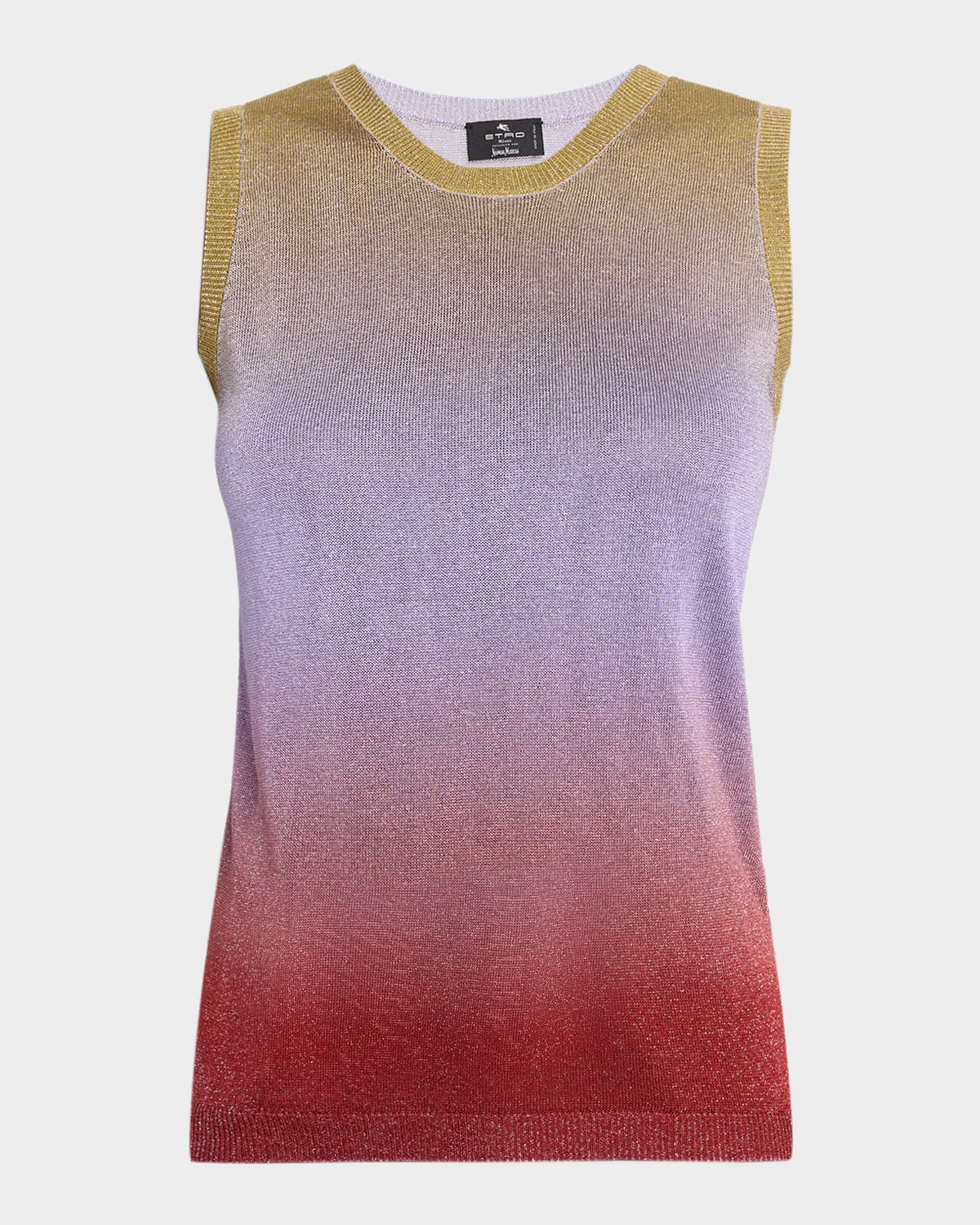 Etro Sparkle Gradient Knit Tank Top