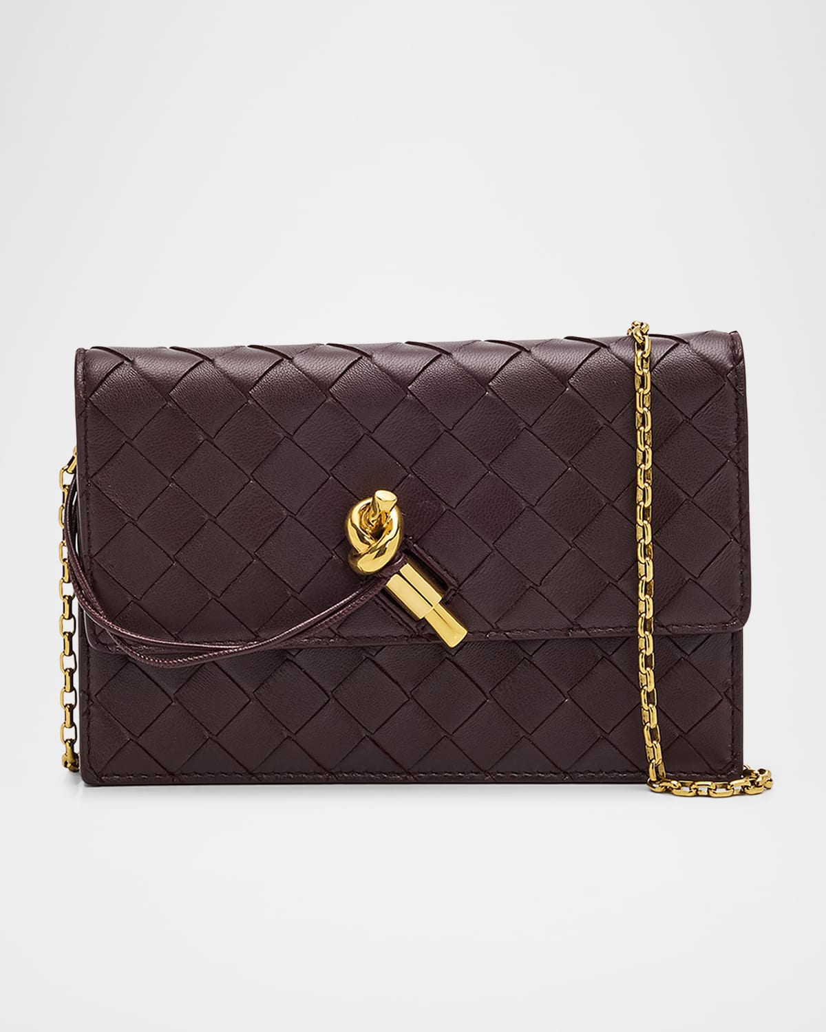 Bottega Veneta Knot Leather Pouch Bag