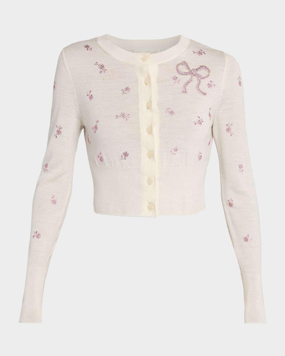 Loveshackfancy Adeanne Secret Crush Wool Cardigan In Neutral