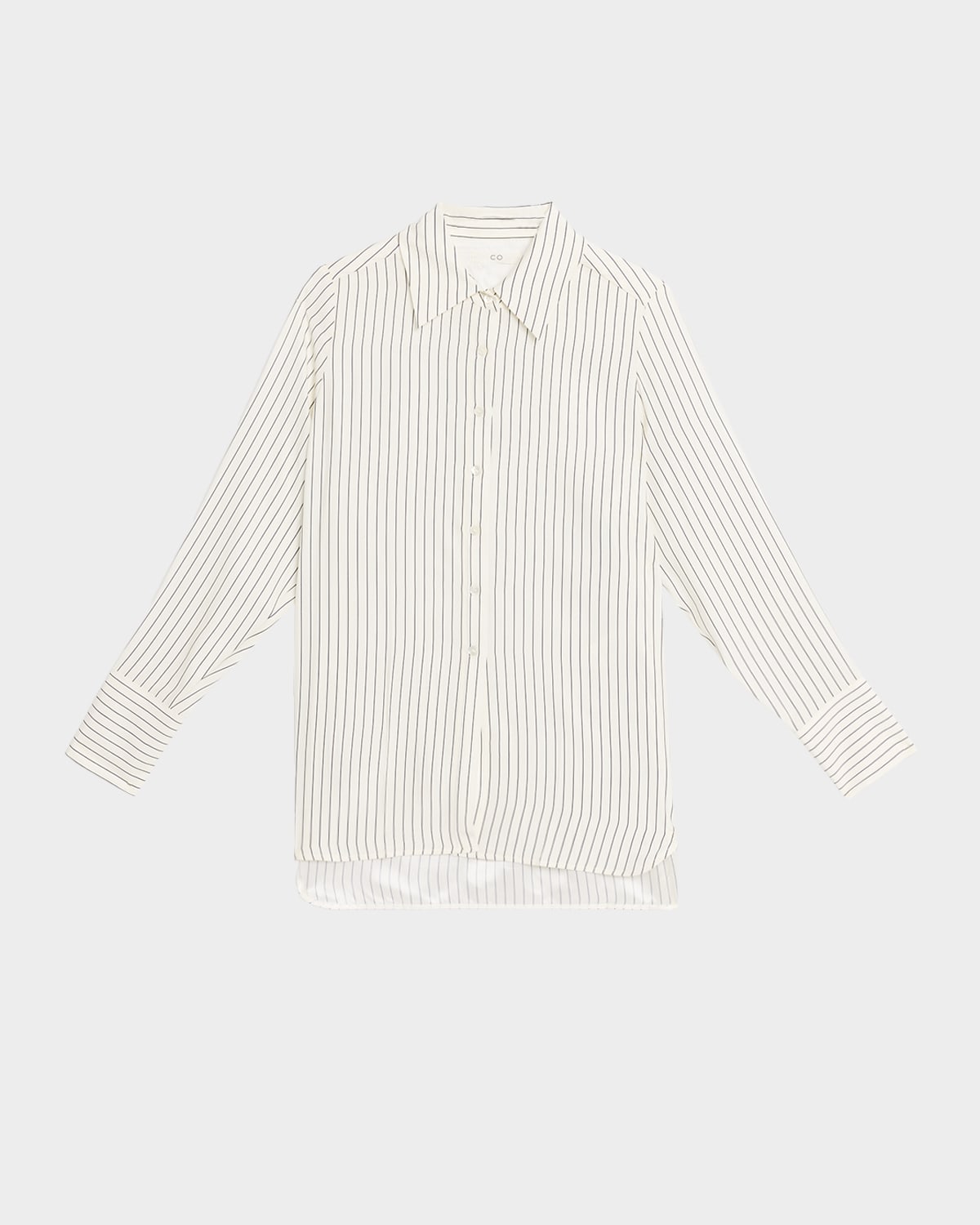 Co Striped Silk Button-Down Shirt