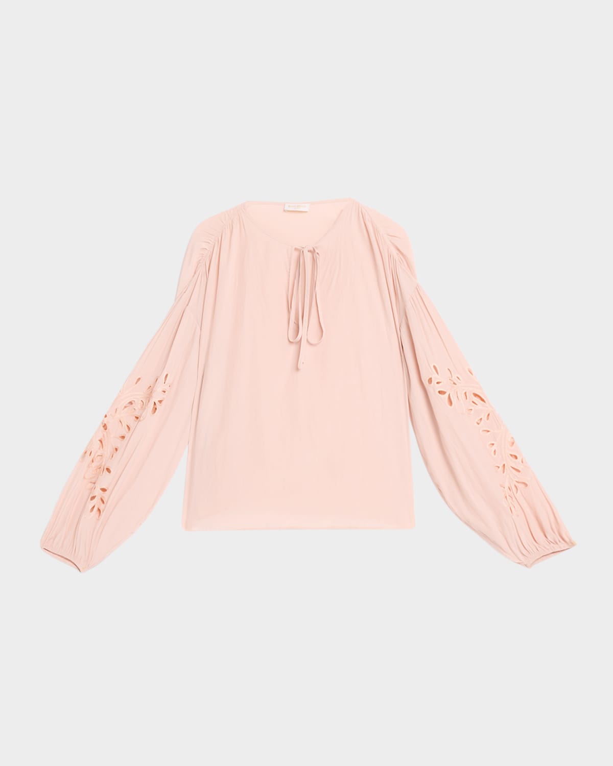 Ramy Brook Zenaida Eyelet Sleeve Top In Pink