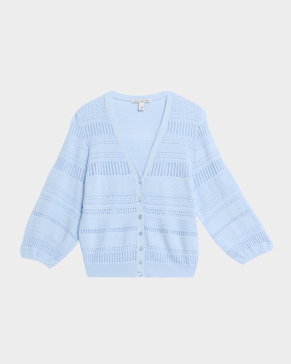 Autumn Cashmere Pointelle-Knit Cotton Cardigan