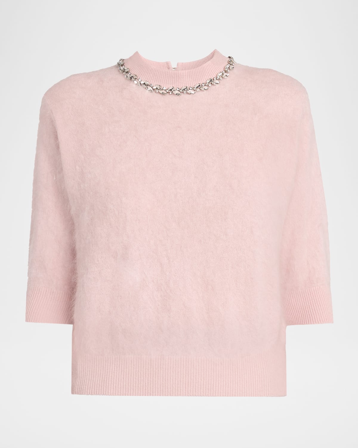 Autumn Cashmere Crystal-trim Brushed Cashmere Sweater