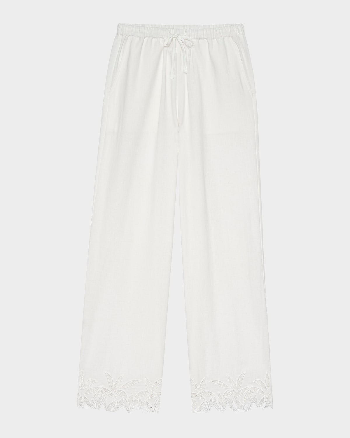 Rails Emmie Embroidered Drawstring Pants In White