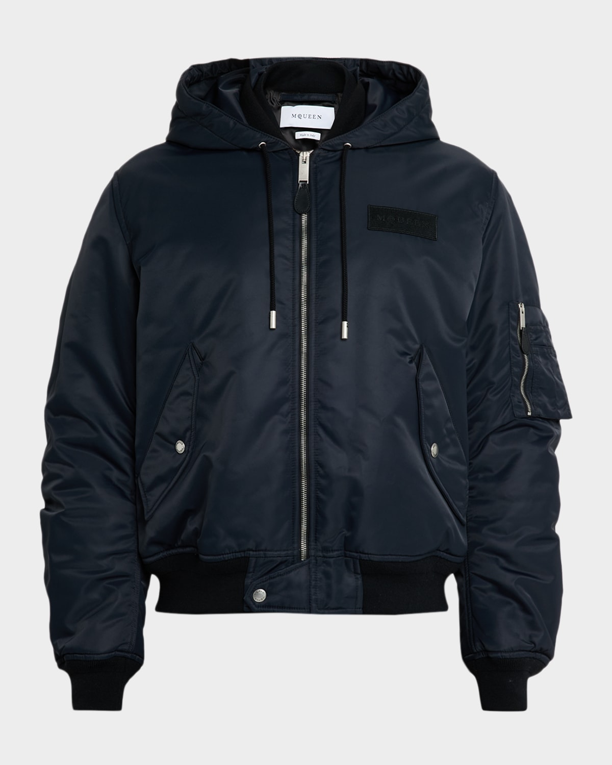 McQueen Men 's Hooded Nylon Jacket