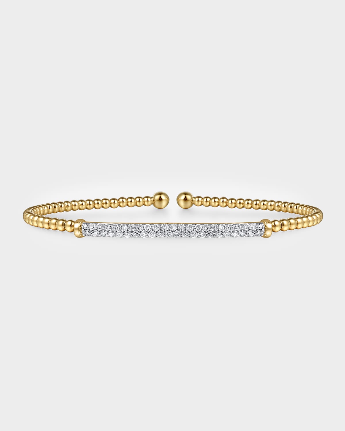 Gabriel & Co 14K Gold Bujukan Diamond Bar Split Bangle
