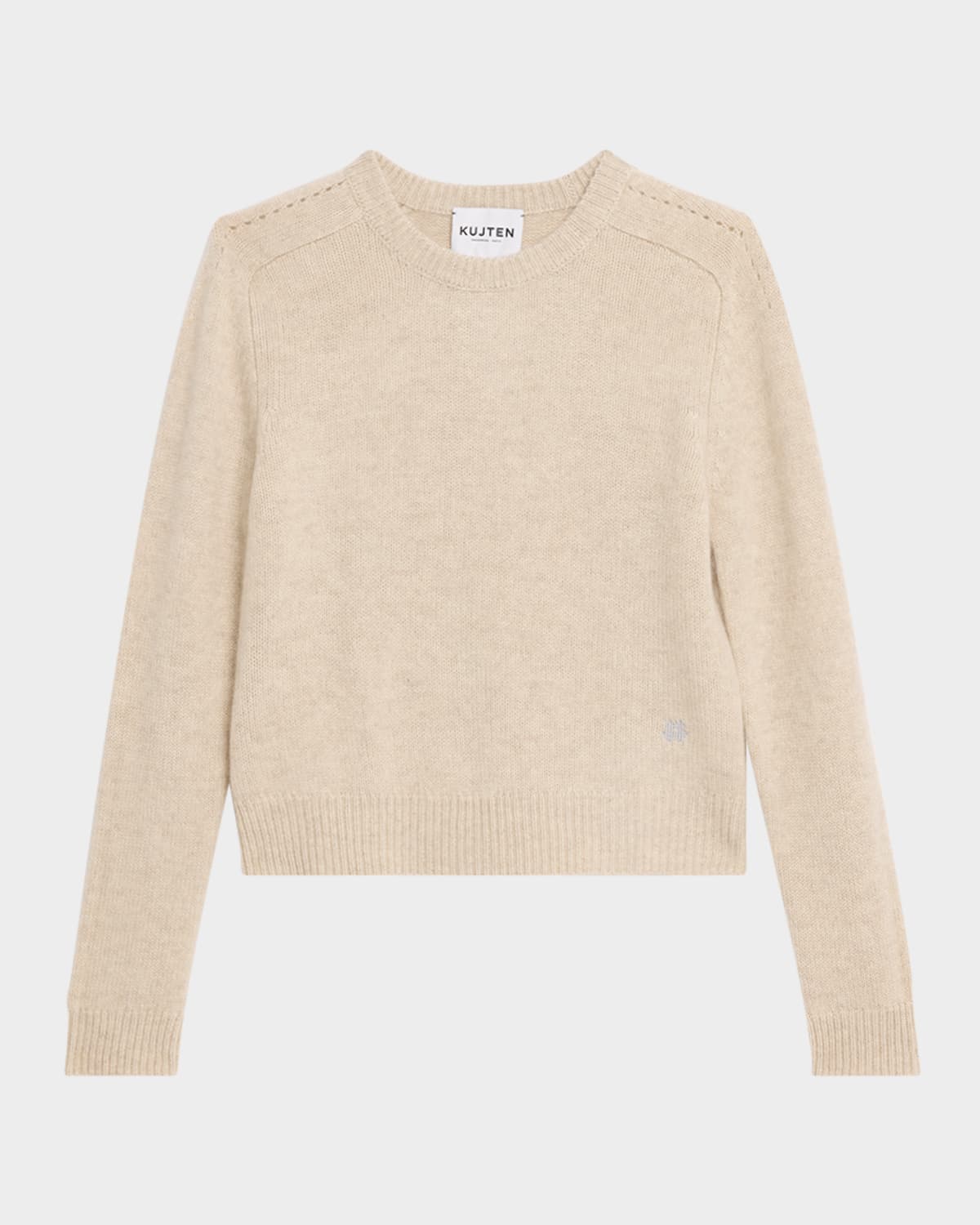 Kujten Caroline Saddle-sleeve Cashmere Sweater In Brown