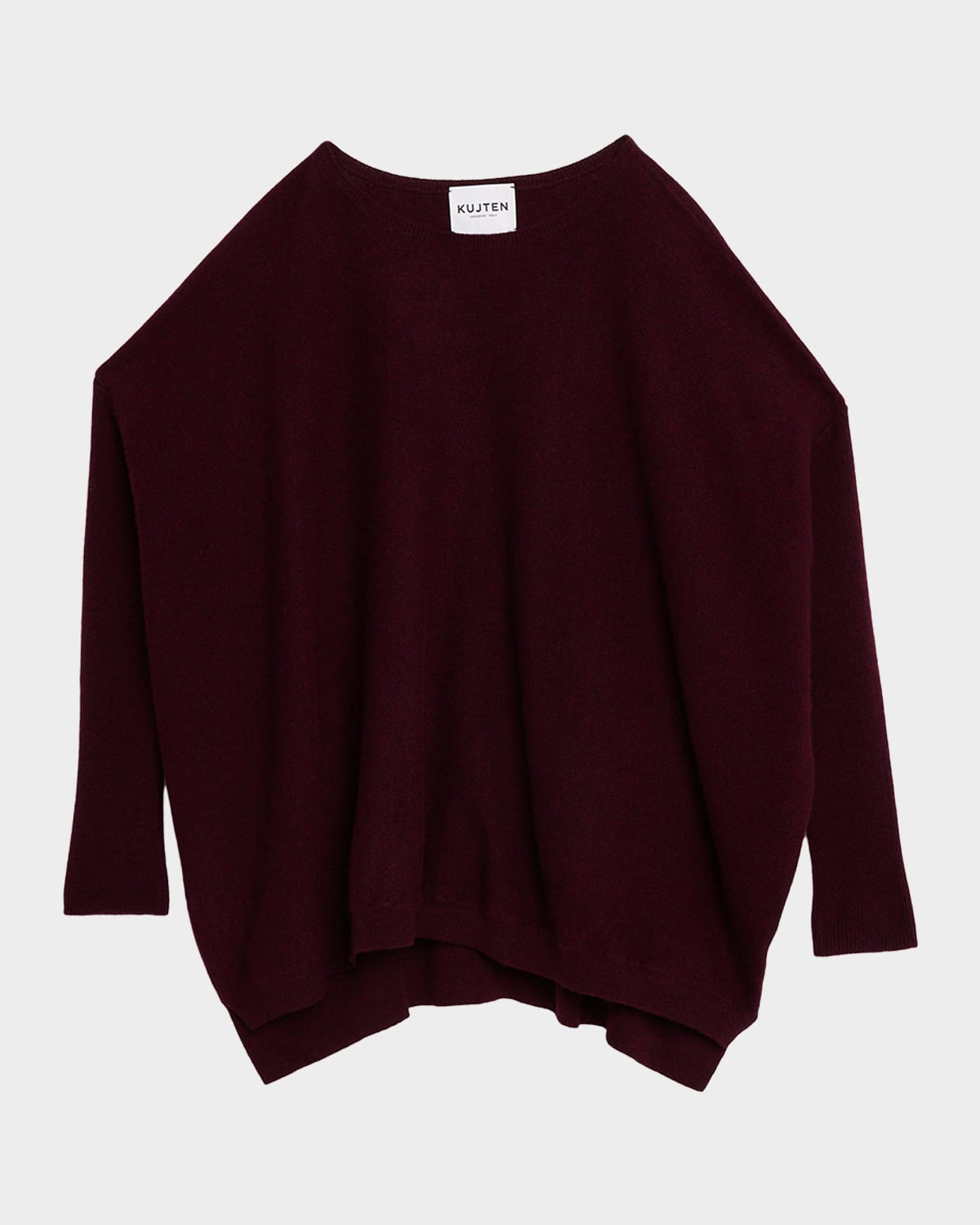 Kujten Jessy Oversized Cashmere Sweater In Burgundy