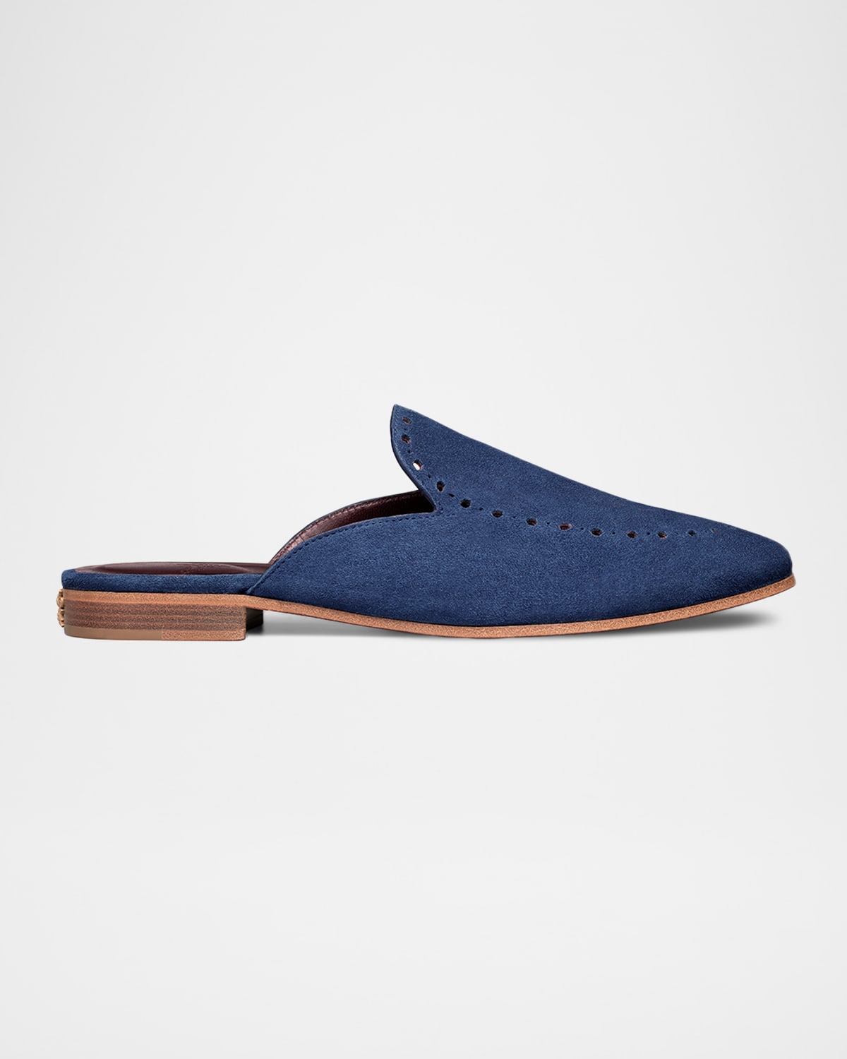 Bougeotte Chausson Suede Loafer Mules In Blue