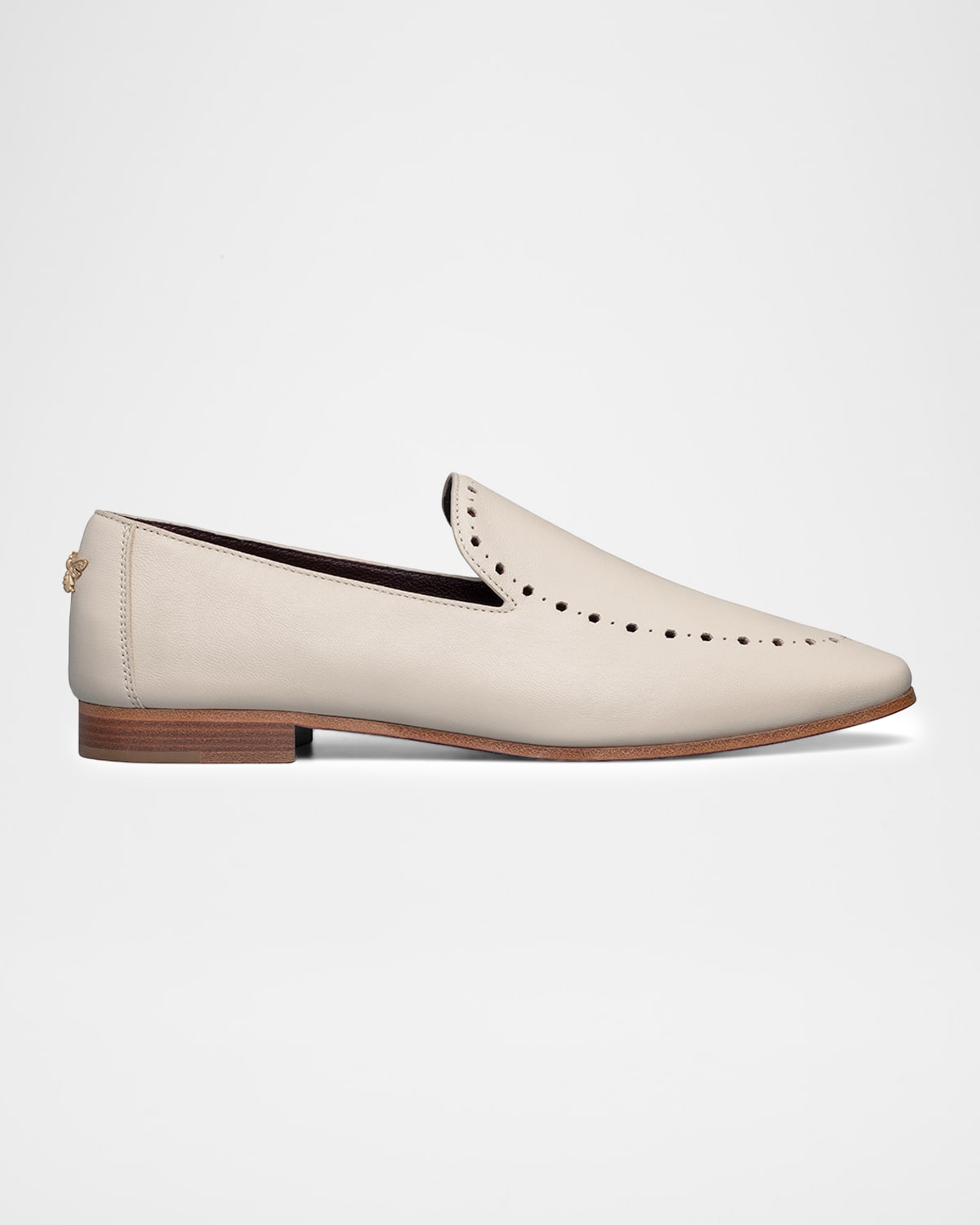 Bougeotte Chausson Smoked Leather Loafers In White