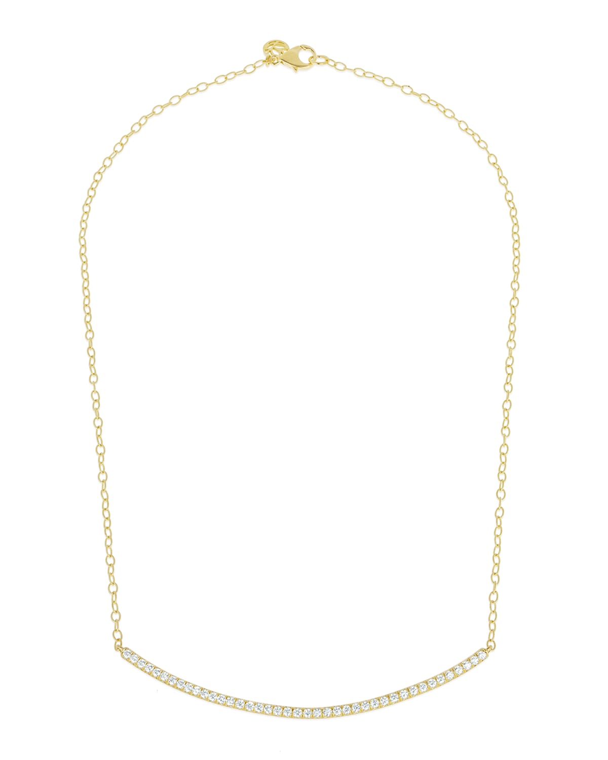 Moderne 18k Diamond Bar Necklace