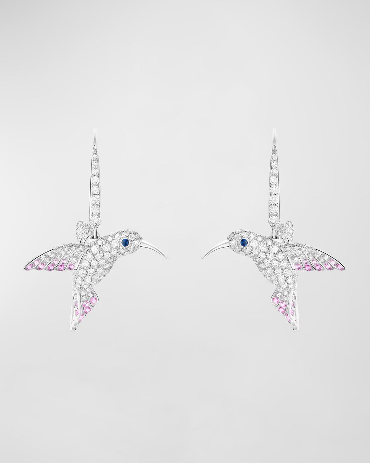 Boucheron 18k Diamond Hummingbird Sleeper Earrings